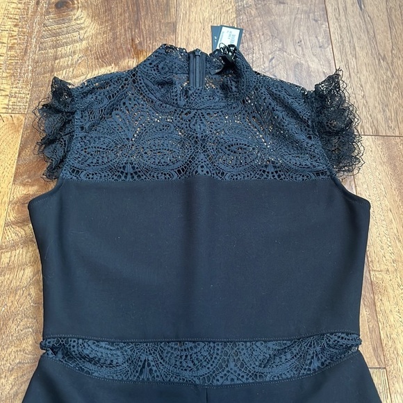 NWT Maje Woman’s Black Izona Lace Detail Romper Accents Size 36/US 4 - Picture 4 of 10